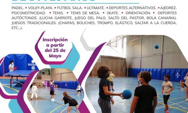 Las Escuelas y Campus de Verano del OAD ofrecerán más de 800 plazas y decenas de actividades deportivas en La Laguna este 2021