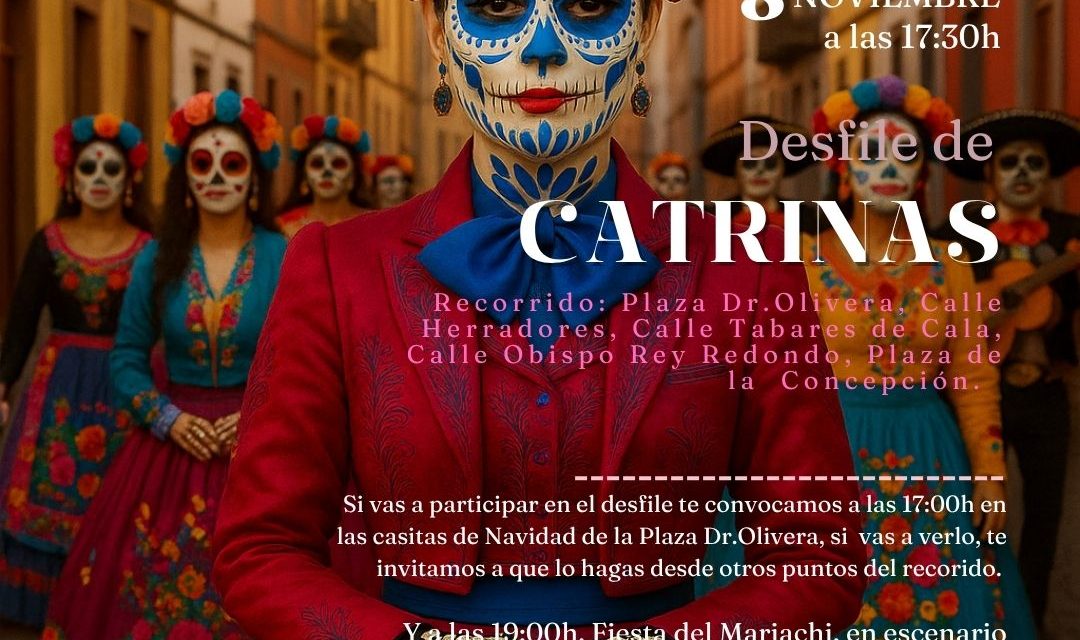 El desfile de catrinas en La Laguna pone este sábado el colofón a la iniciativa Patrimonio Cruzados