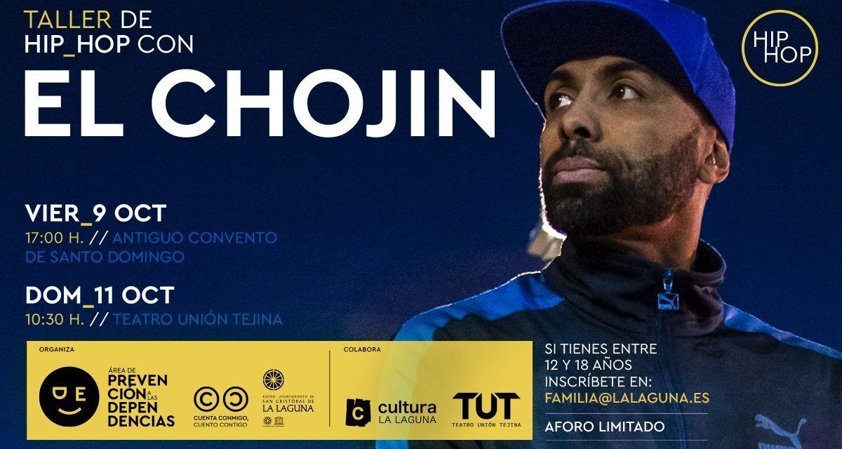 El Chojin llega a La Laguna para impartir dos talleres de hip hop para menores de entre 12 y 18 años