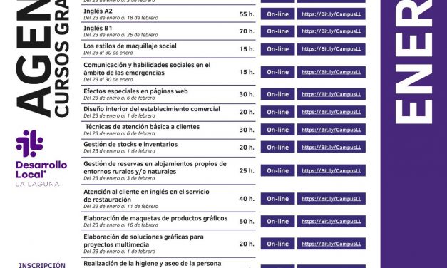 Desarrollo Económico Local de La Laguna inicia el 2023 con 20 cursos gratuitos para mejorar las opciones de acceso al empleo