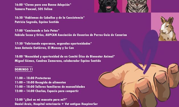 La Feria de la Adopción de La Laguna crece en su cuarta edición con dos días de conferencias y actividades y la participación de 20 protectoras