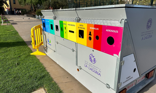 La Laguna facilita la recogida selectiva de residuos con la instalación de un mini punto limpio móvil