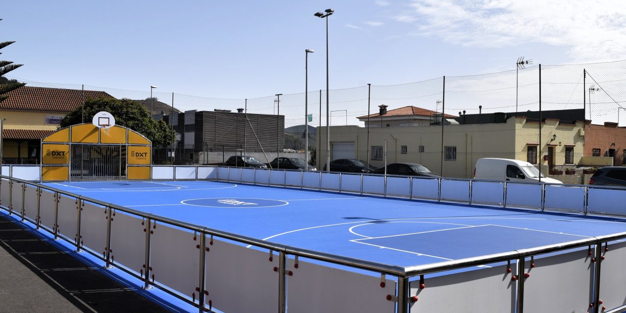 El Ayuntamiento de La Laguna y el Cabildo de Tenerife inauguran una nueva pista multideporte en San Lázaro