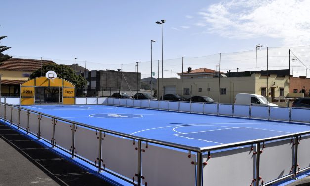 El Ayuntamiento de La Laguna y el Cabildo de Tenerife inauguran una nueva pista multideporte en San Lázaro