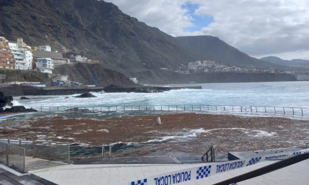 La Laguna interviene en las piscinas de Bajamar, Jóver y la Punta para reparar los daños causados por el temporal