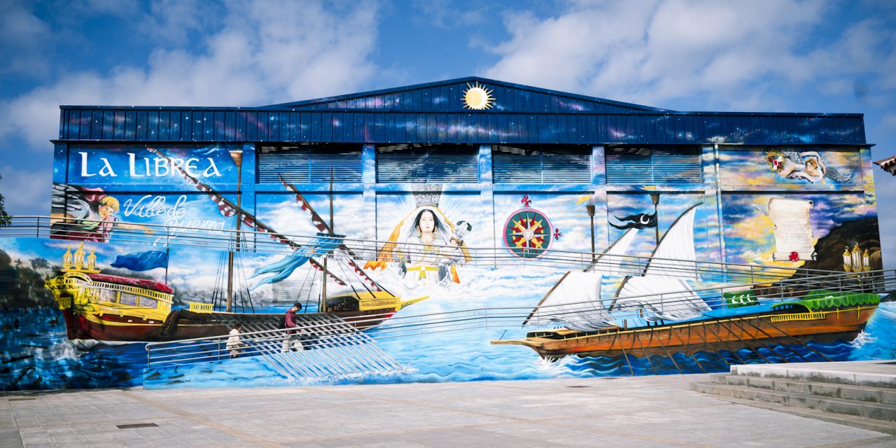 Valle de Guerra renueva el mural dedicado a La Librea que reproduce la batalla de Lepanto