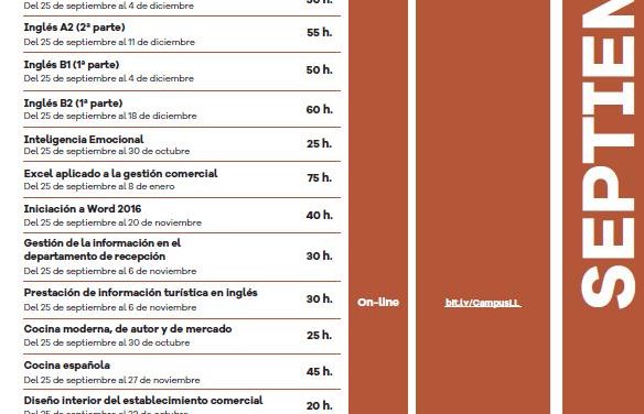 La Laguna programa para septiembre una veintena de cursos gratuitos dirigidos a demandantes de empleo